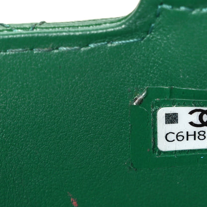 Chanel Shiny Aged Calfskin Quilted Mini Nano Kelly Shopper Green 6 of 10