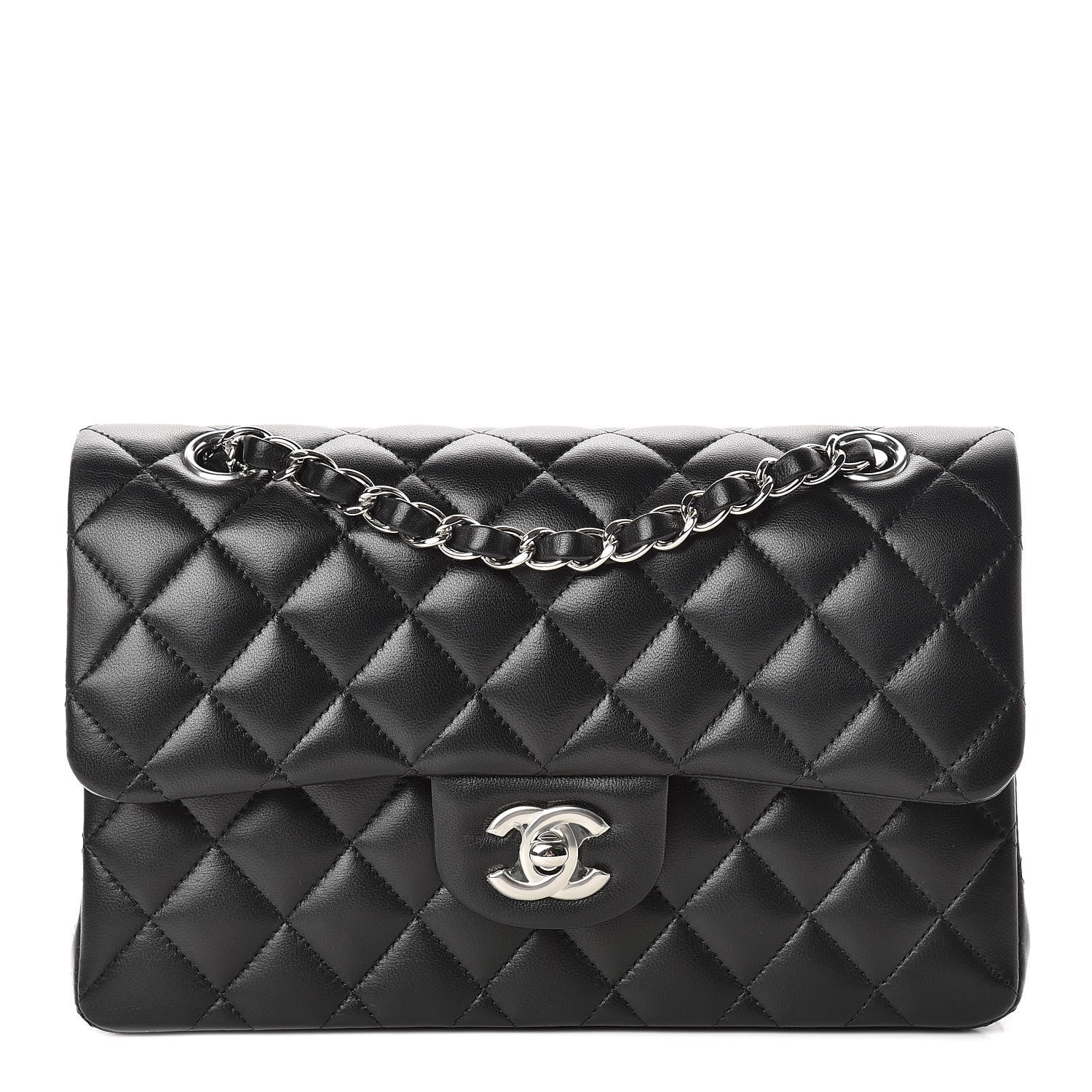 Chanel Lambskin Quilted Small Double Flap Black 1 of 14