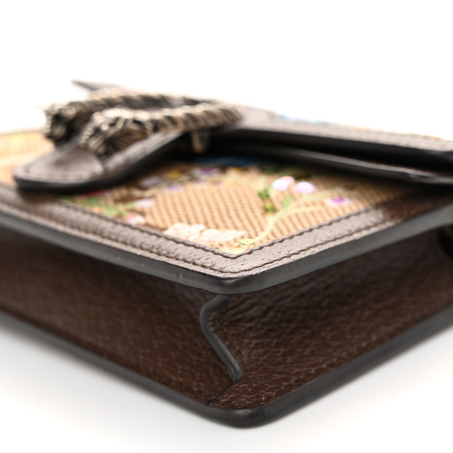 Monogram Jumbo GG Textured Dollar Calfskin Embroidered Super Mini Dionysus Shoulder Bag Camel Ebony New Acero Multicolor