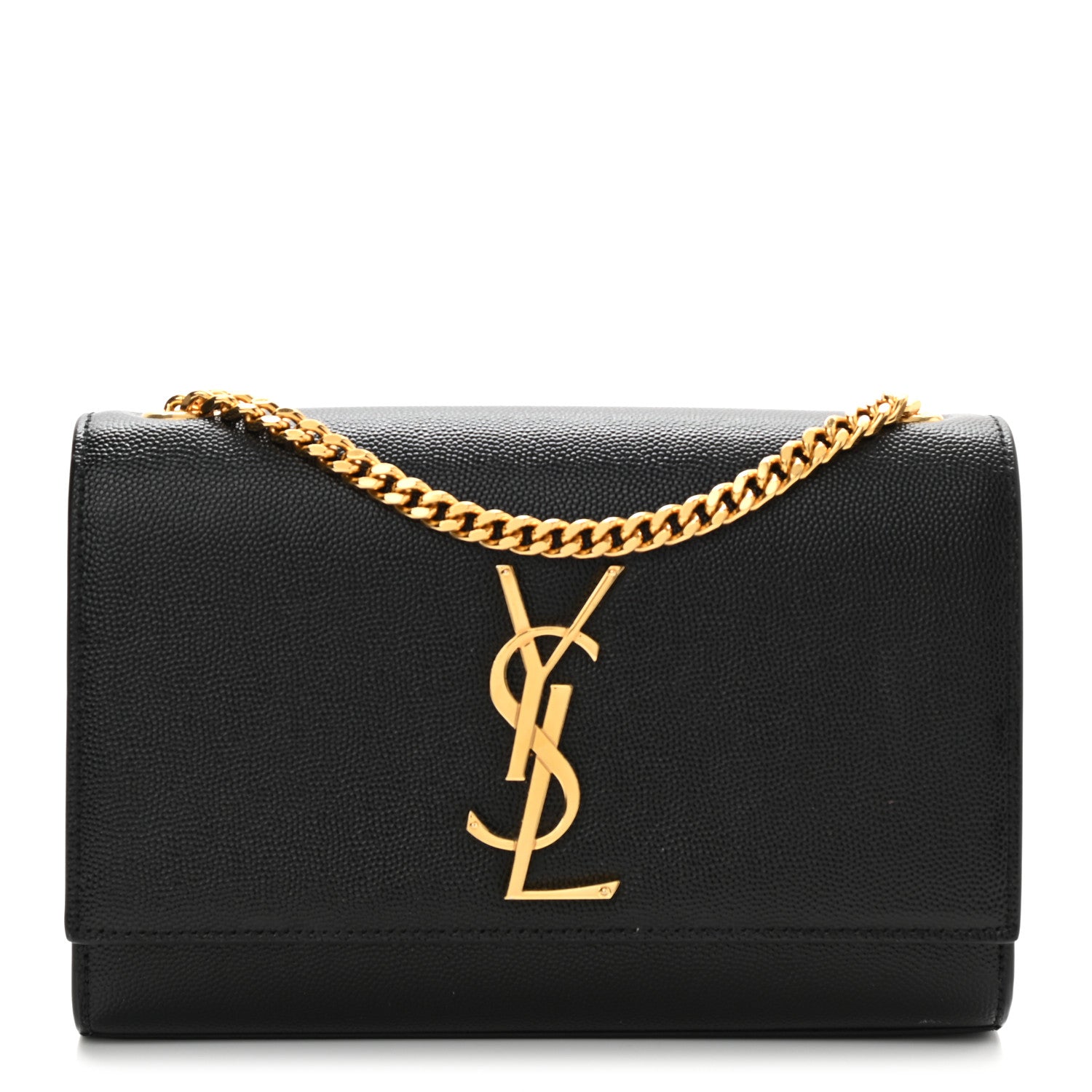 Saint Laurent Grain De Poudre Small Monogram Kate Satchel Black 1 of 9