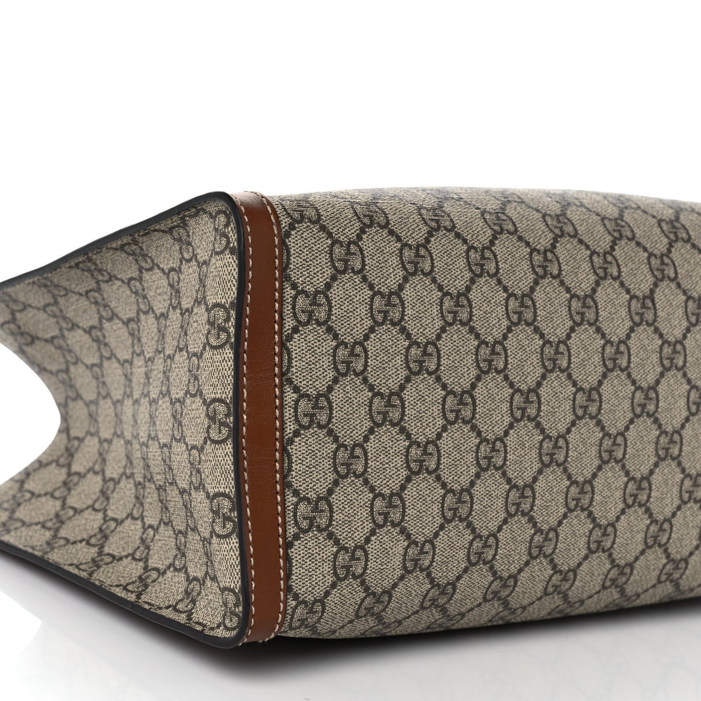 GG Supreme Monogram Medium Padlock Tote Beige Cuir