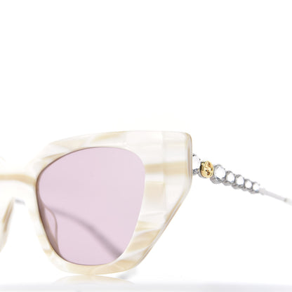 Gucci Crystal Embellished Cat Eye GG0641S Sunglasses White 7 of 7