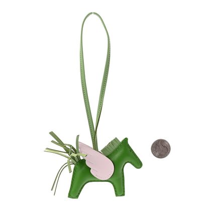 Hermes Milo Lambskin Grigri Rodeo Pegase Horse Bag Charm PM Vert Yucca Vert Criquet Mauve Pale 2 of 5