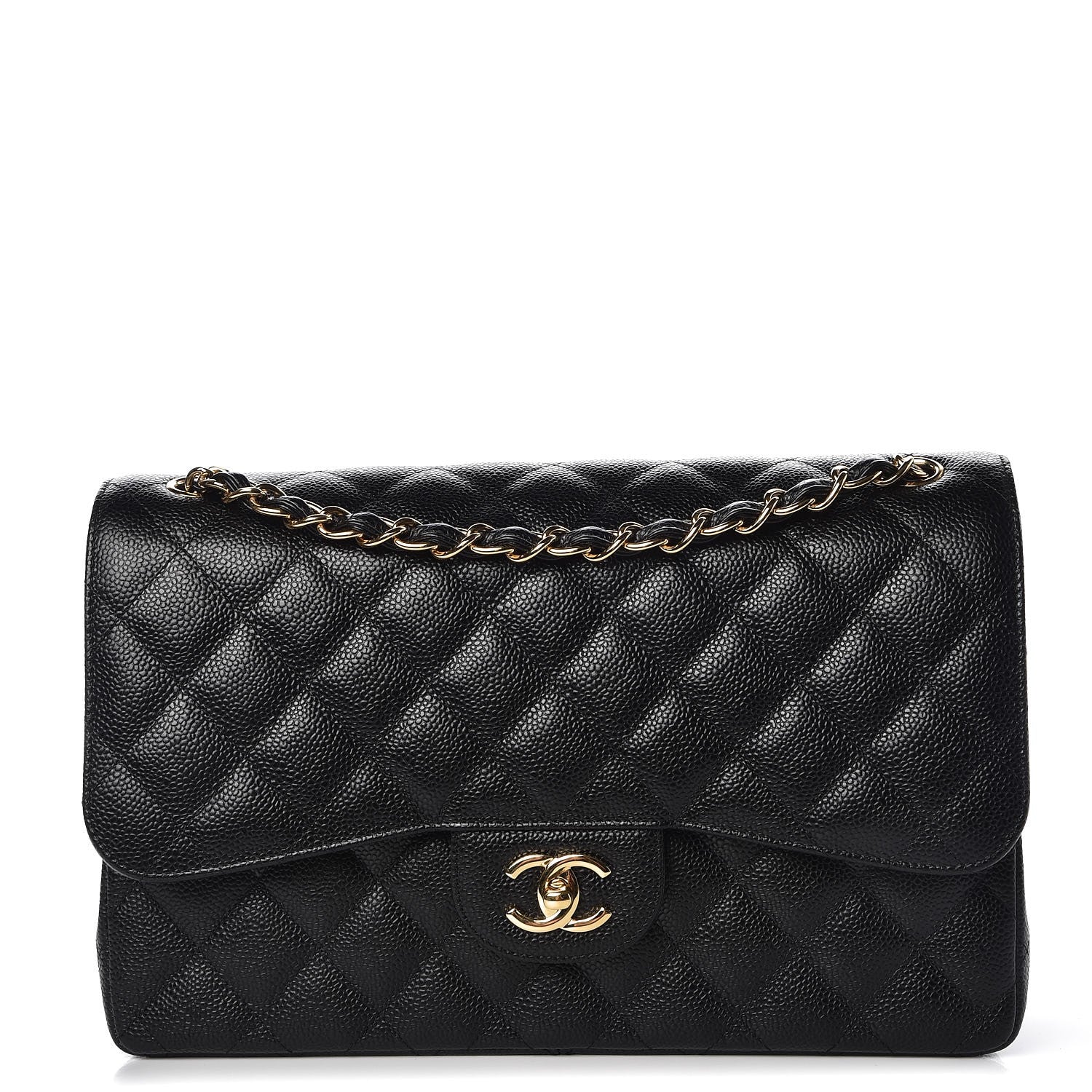 Chanel Caviar Quilted Jumbo Double Flap Black 1 of 11