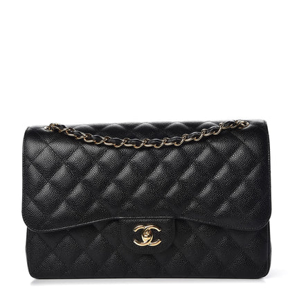 Chanel Caviar Quilted Jumbo Double Flap Black 1 of 11