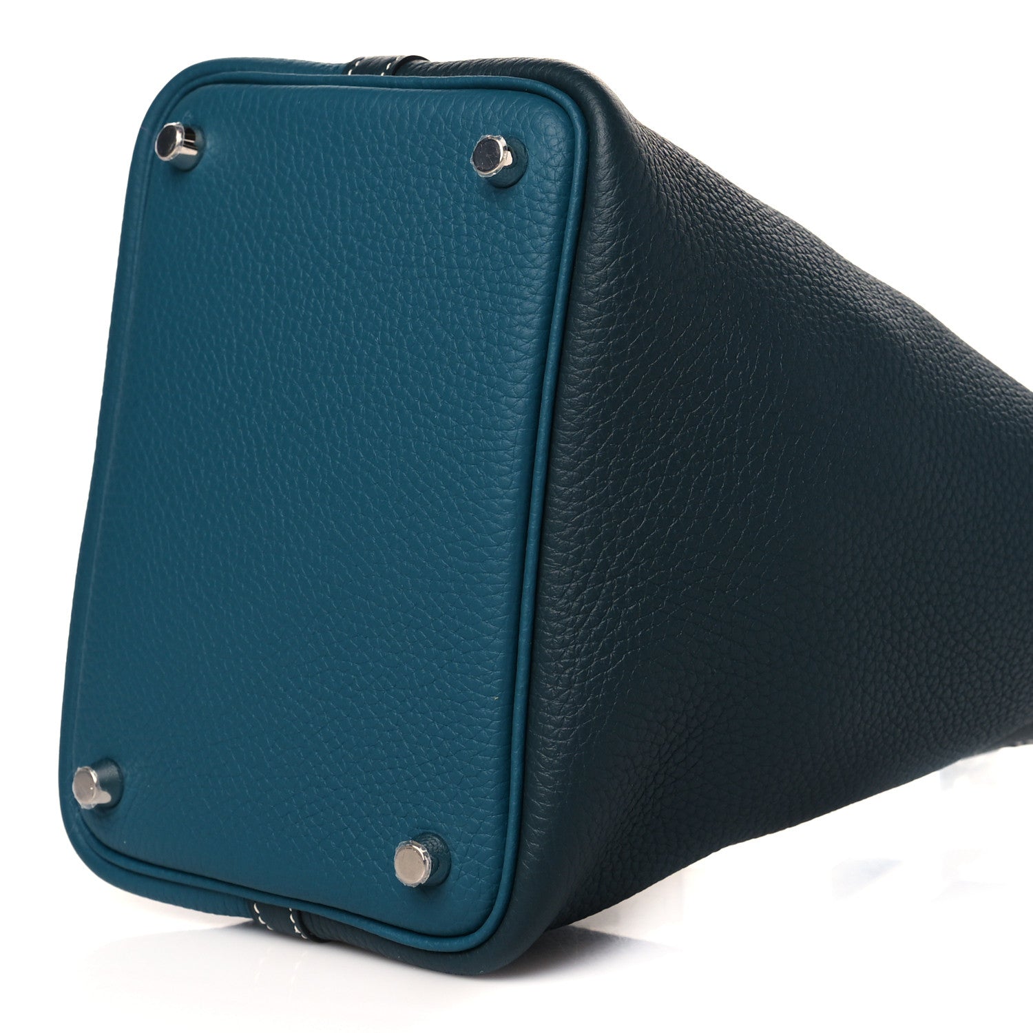 Hermes Taurillon Clemence Casaque Picotin Lock 18 PM Vert Bosphore Vert Cypress 10 of 10