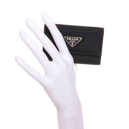Prada Tessuto Nylon 6 Key Holder Nero Black 2 of 7