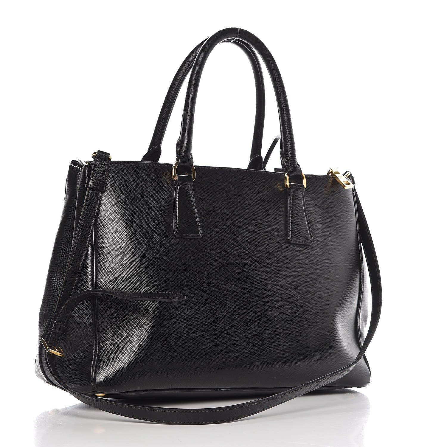 Prada Saffiano Medium Galleria Double Zip Tote Black 4 of 21