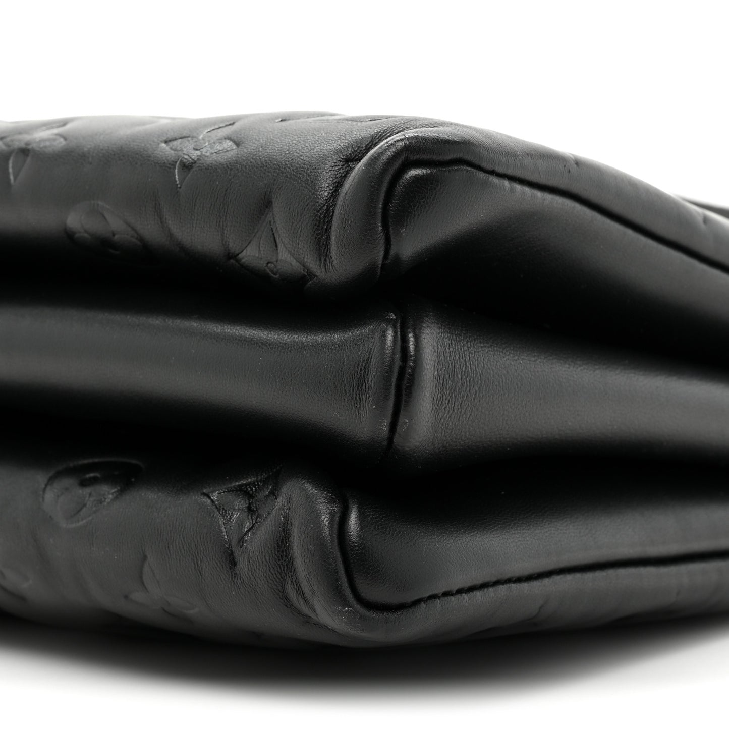 Lambskin Embossed Monogram Coussin MM Black