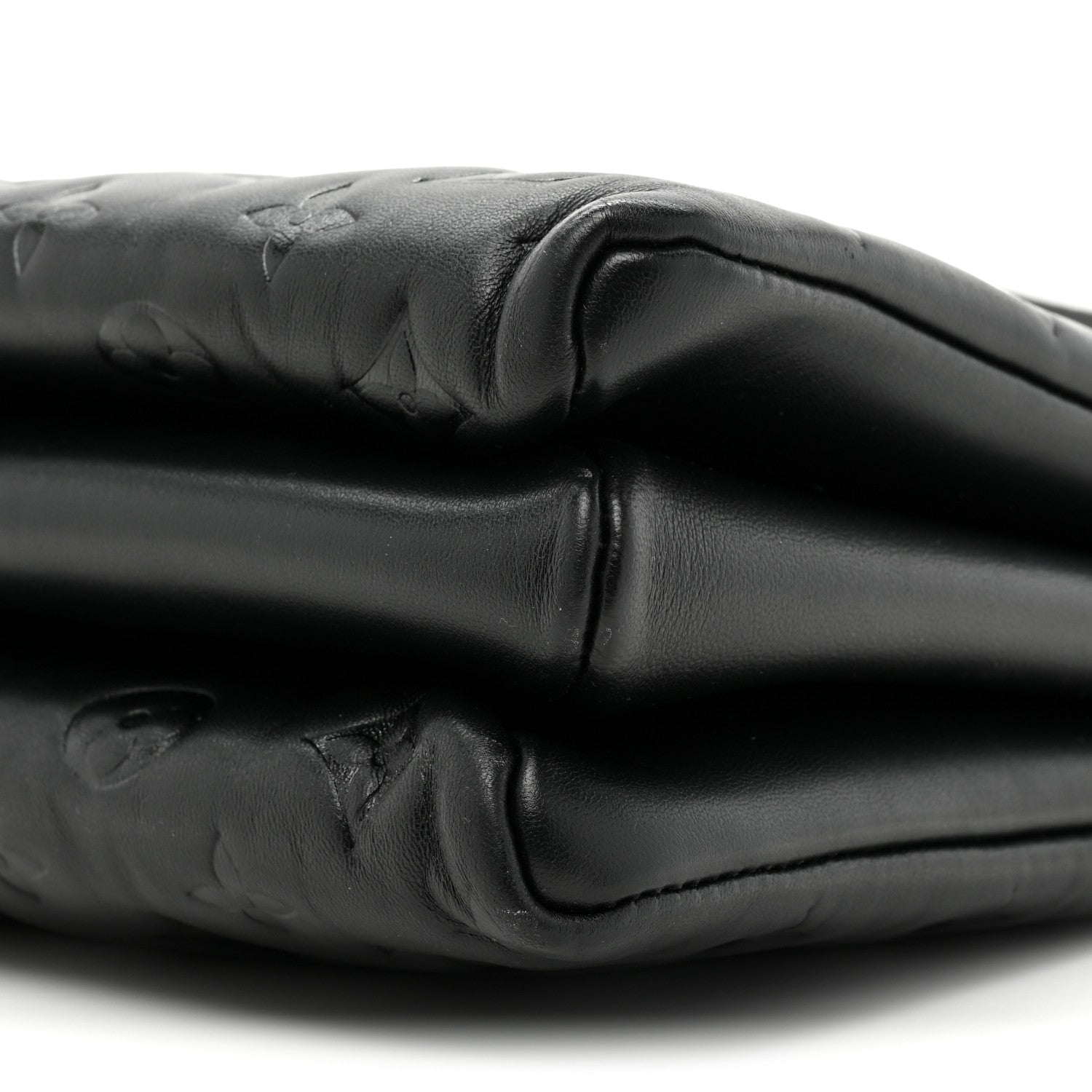 Louis Vuitton Lambskin Embossed Monogram Coussin MM Black 9 of 10
