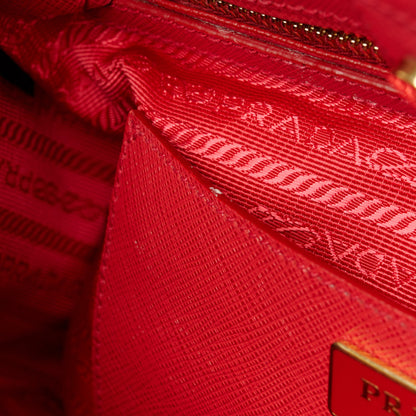 Prada Saffiano Lux Parabole Tote Fuoco 12 of 13