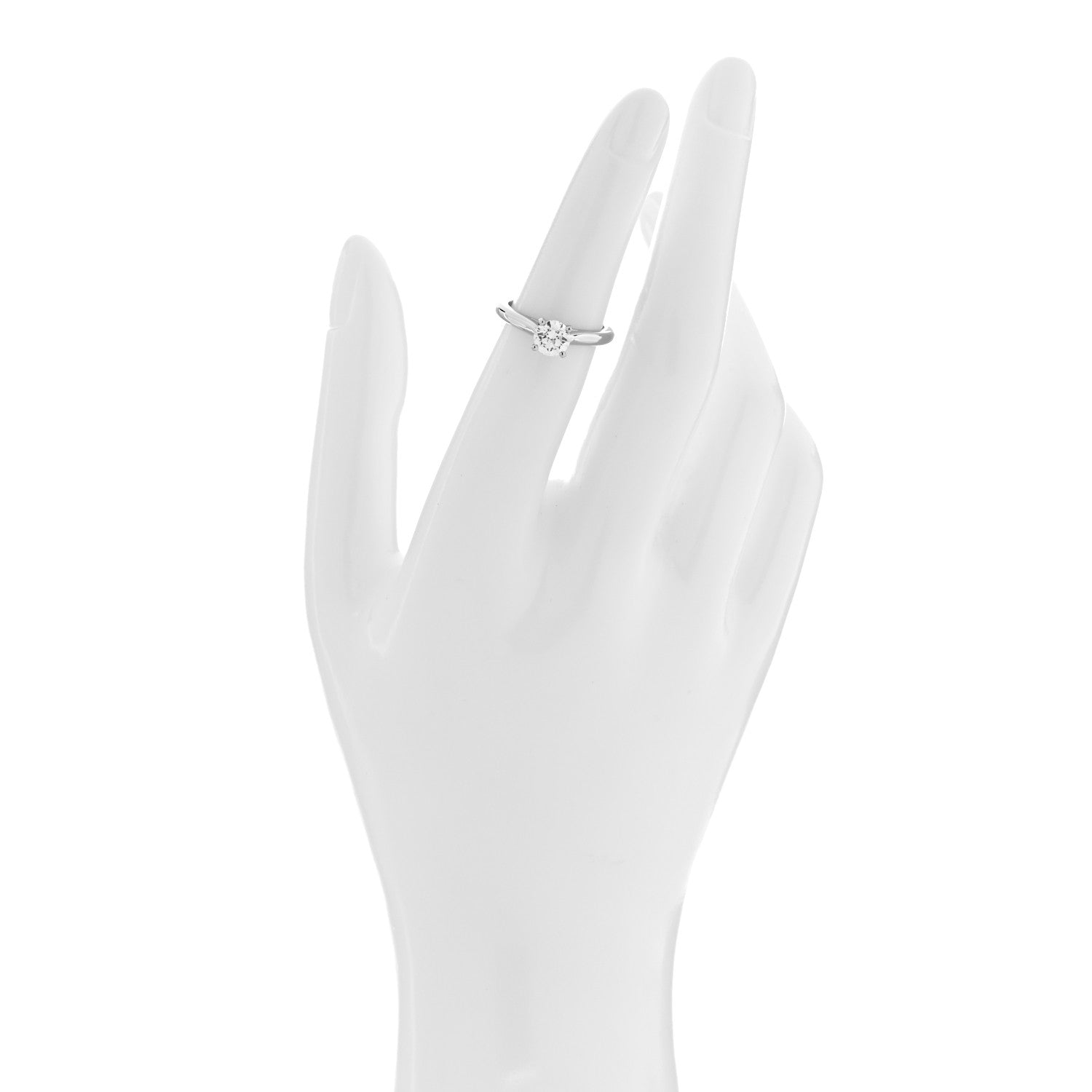 Cartier Platinum Diamond .77ct Solitaire 1895 Engagement Ring 50 5.25 2 of 5