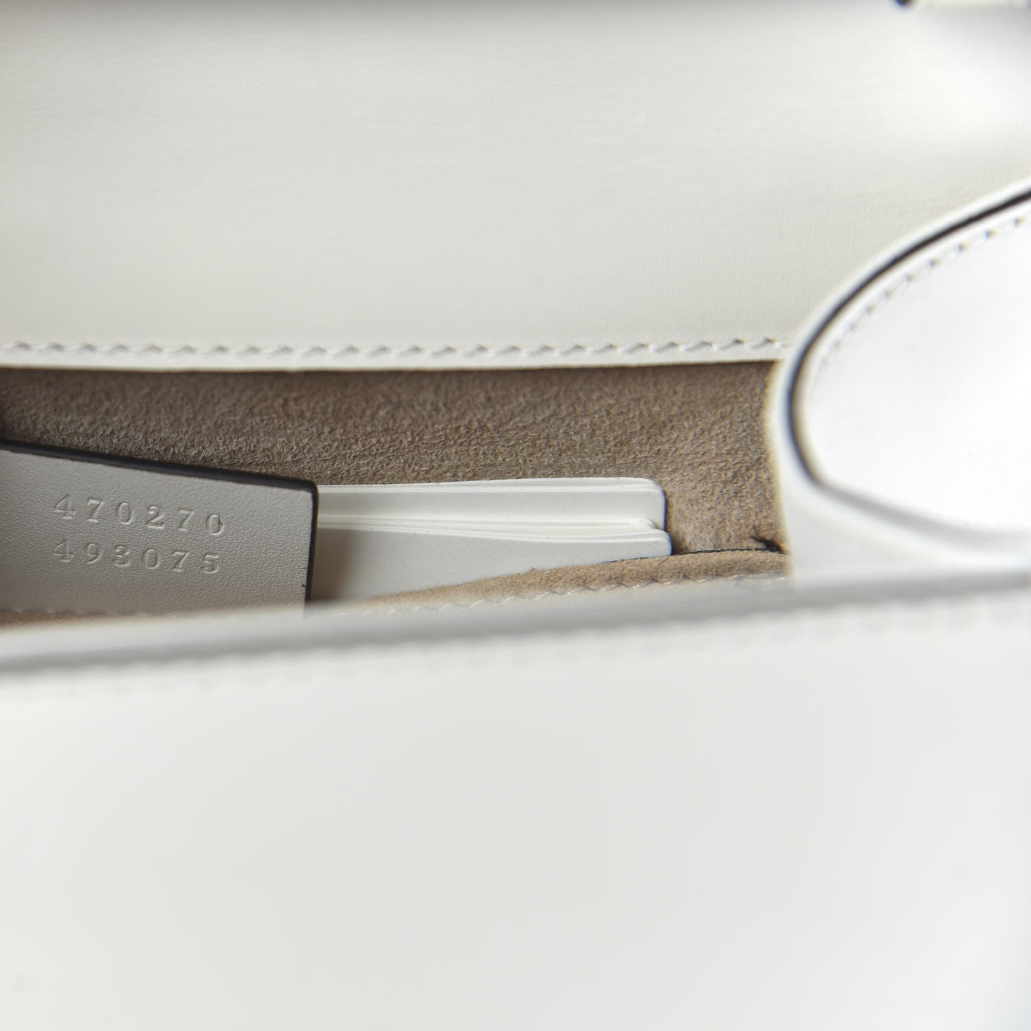 Gucci Calfskin Animal Studs Mini Sylvie Top Handle Bag White 9 of 10