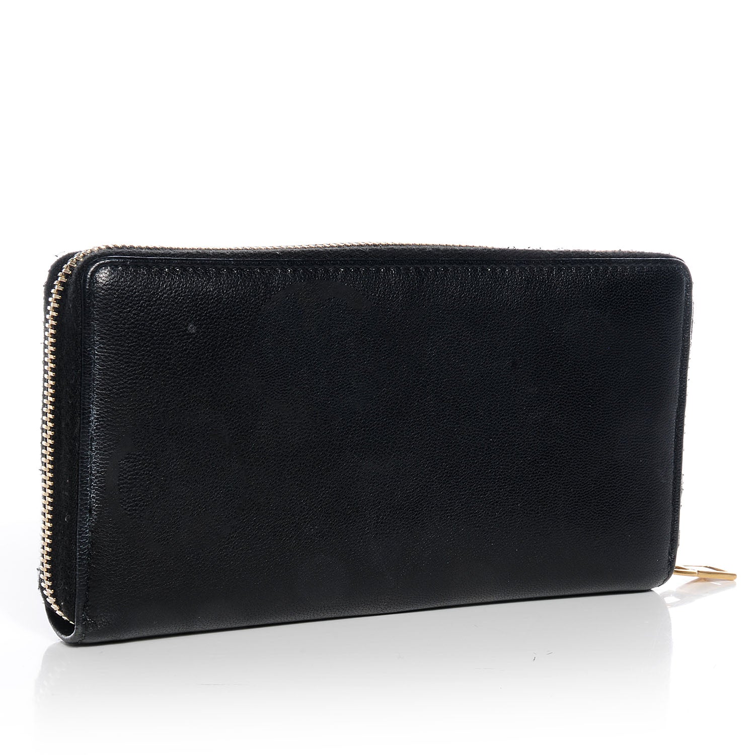 Saint Laurent Chevre Belle De Jour Zip Around Wallet Black 3 of 8