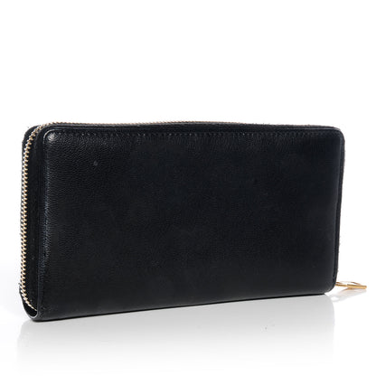 Saint Laurent Chevre Belle De Jour Zip Around Wallet Black 3 of 8