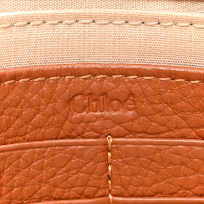 Chloe Calfskin Alphabet Flat Pouch Clutch Tan 6 of 9