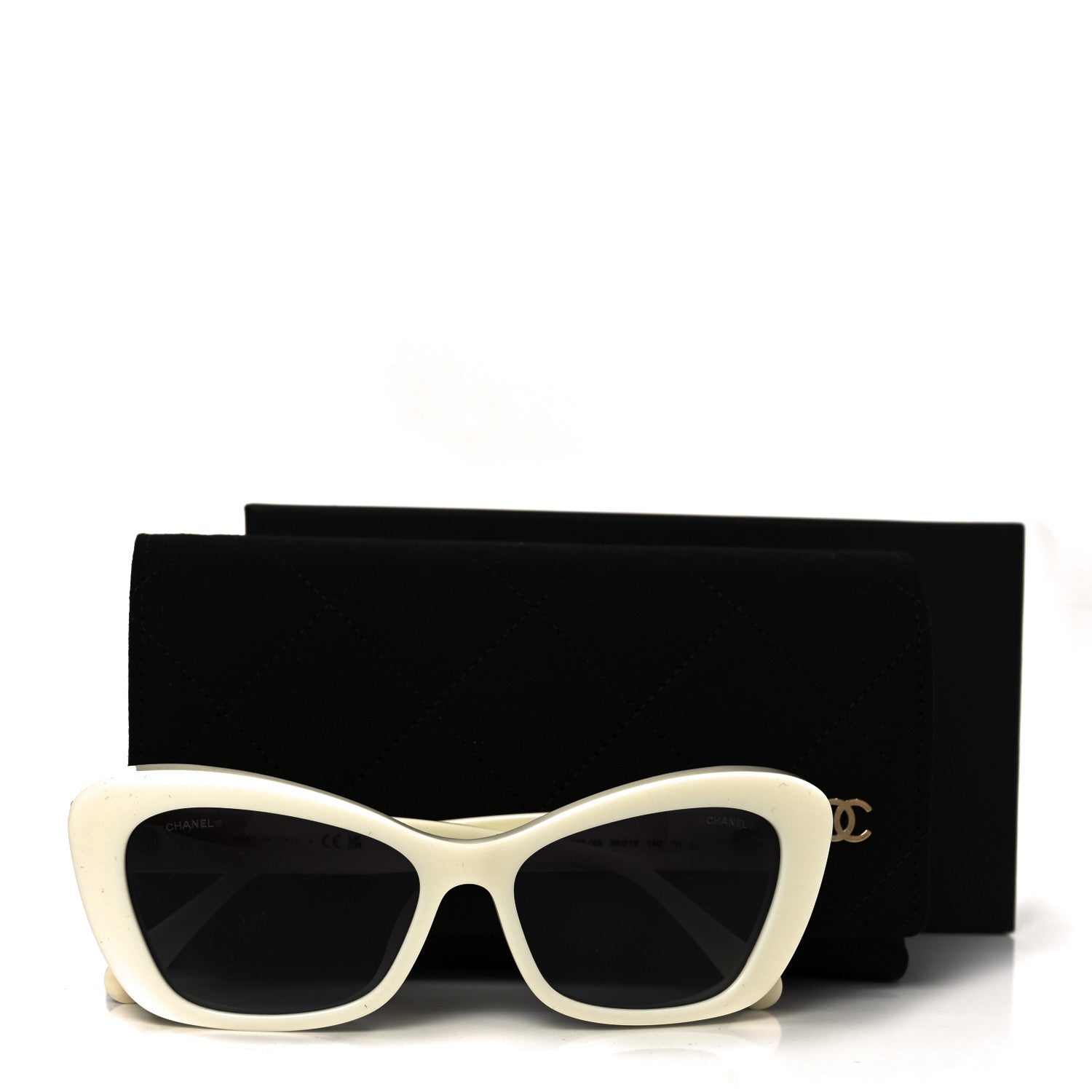 Chanel Acetate Pearl Cat Eye CC Sunglasses 5481-H-A White 7 of 7