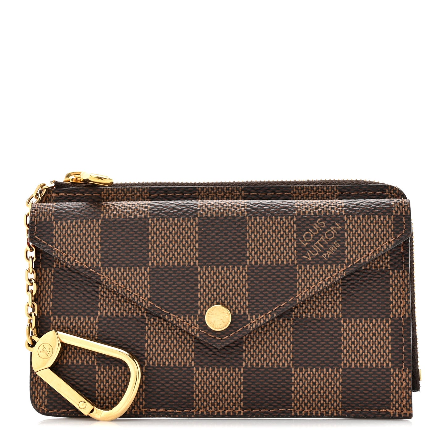 Damier Ebene Recto Verso Card Holder Red