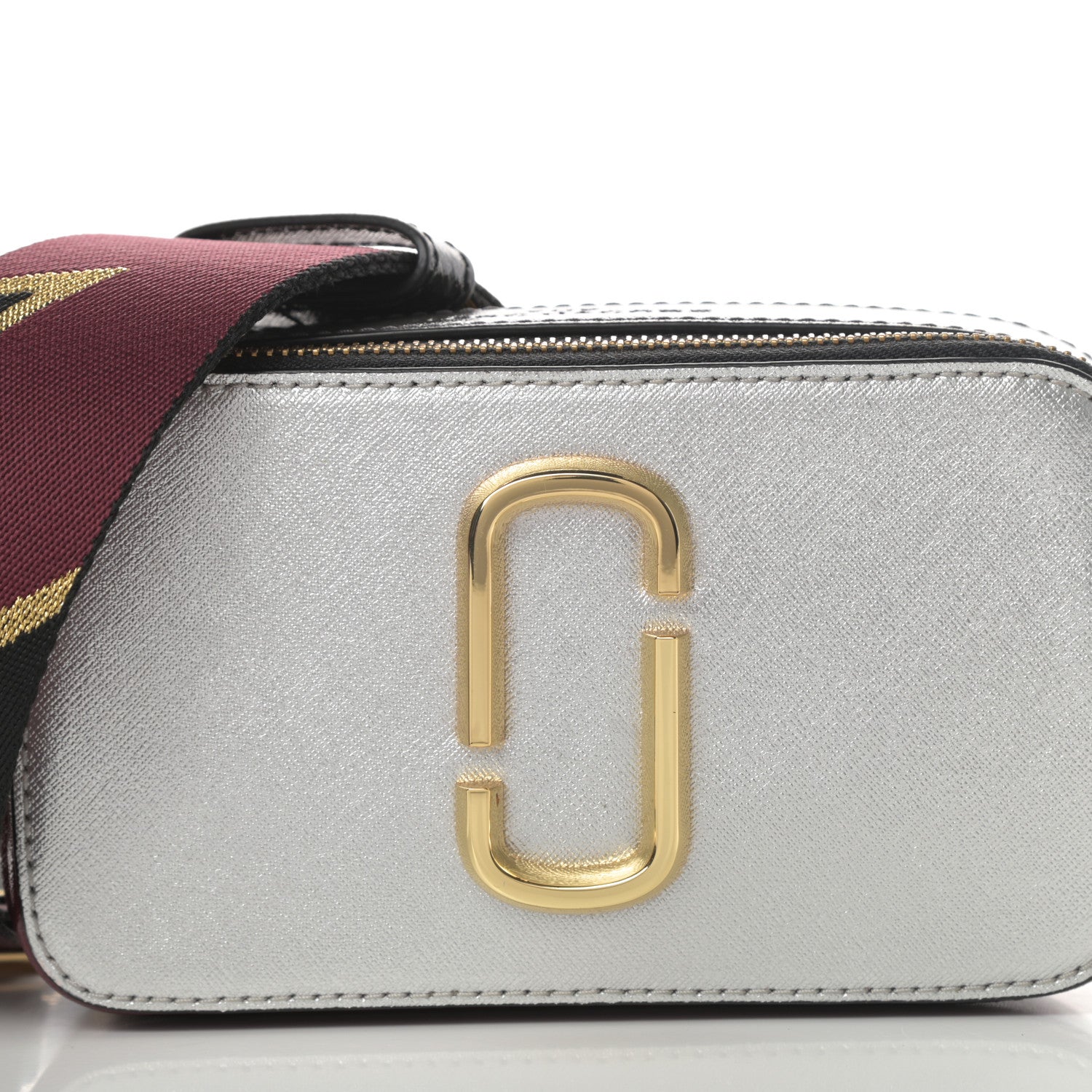 Marc Jacobs Saffiano Small Snapshot Camera Bag Silver Multicolor 9 of 11