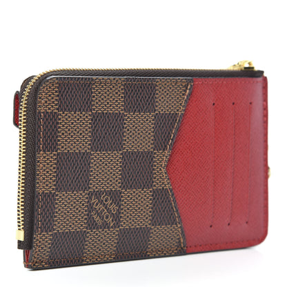 Louis Vuitton Damier Ebene Recto Verso Card Holder Red 3 of 7