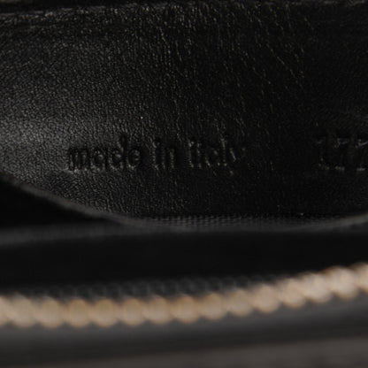 Saint Laurent Textured Patent Calfskin Belle De Jour Zip Around Wallet Black 7 of 8