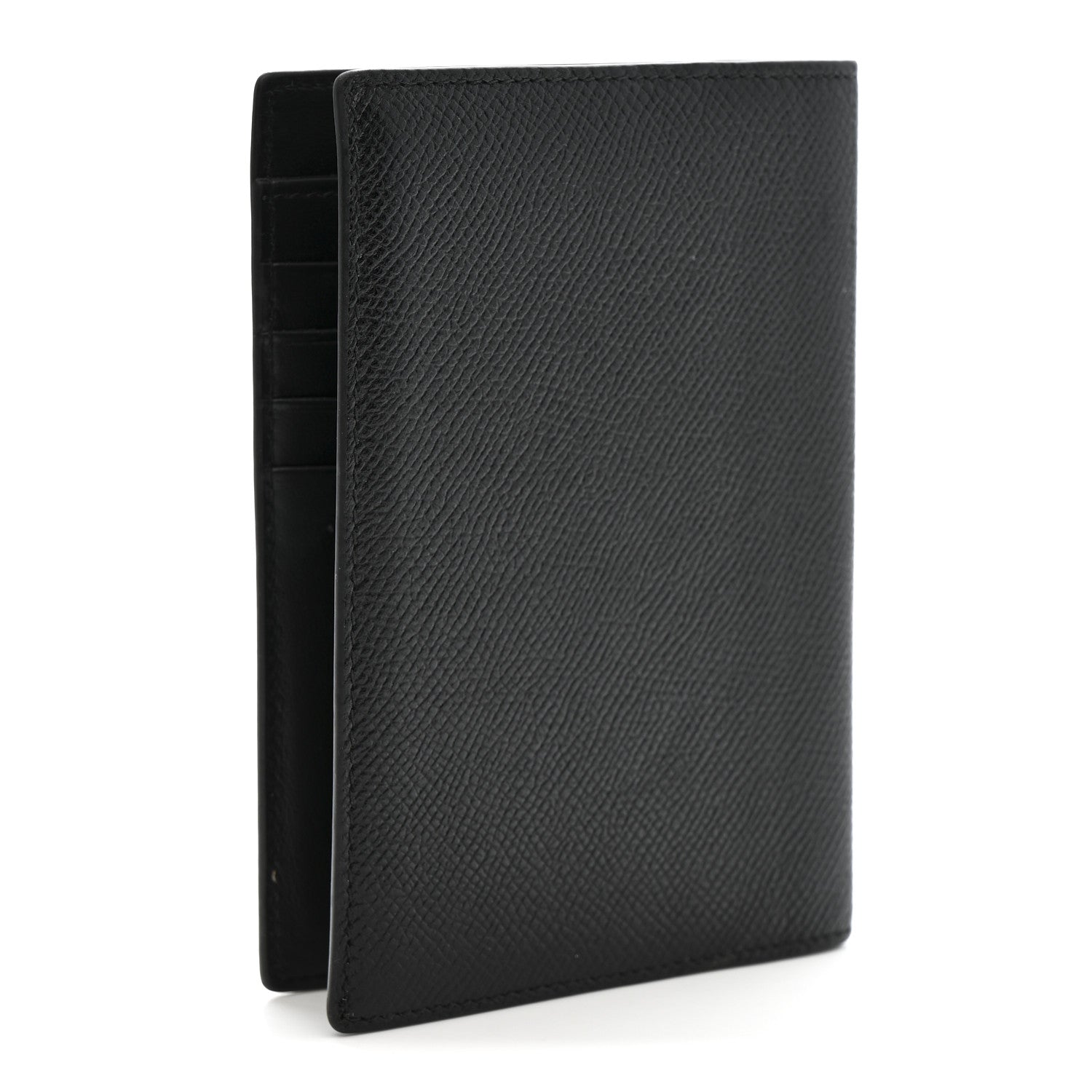 Balenciaga Textured Calfskin Passport Holder Black 3 of 8