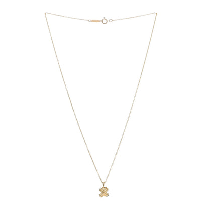 Tiffany 18K Yellow Gold Mini Signature X Pendant Necklace 3 of 4