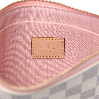 Louis Vuitton Damier Azur Neverfull MM GM Pochette Rose Ballerine 5 of 8