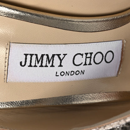 Jimmy Choo Diamond Glitter Fabric Crystal Bing 100 Pumps 37.5 Champagne 9 of 11