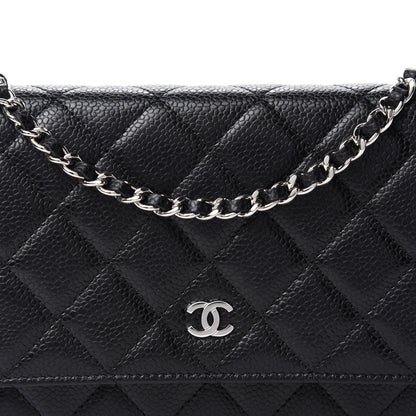Chanel Caviar Quilted Wallet On Chain WOC Black 11 of 12
