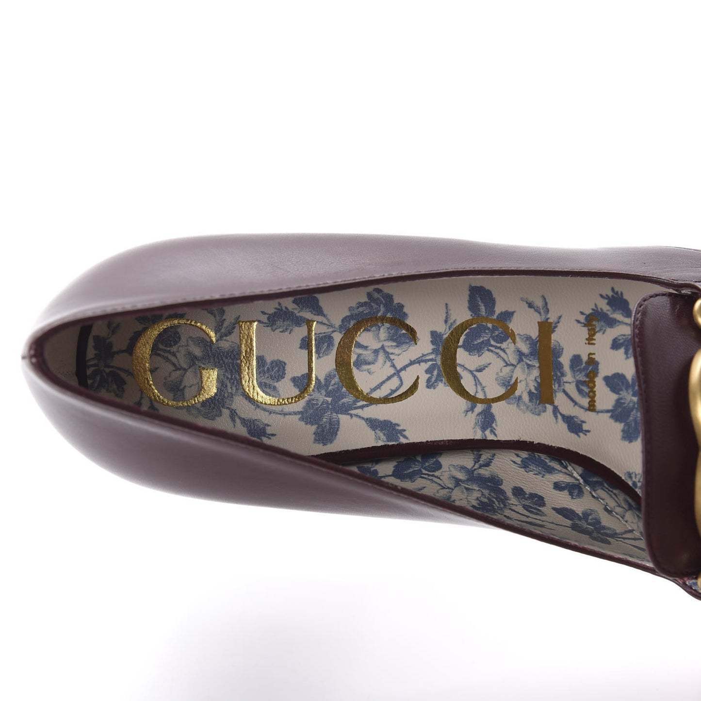 Malaga Kid GG Victoire 55mm Loafer Pumps 36.5 Vintage Bordeaux