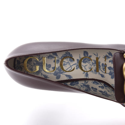 Gucci Malaga Kid GG Victoire 55mm Loafer Pumps 36.5 Vintage Bordeaux 7 of 9
