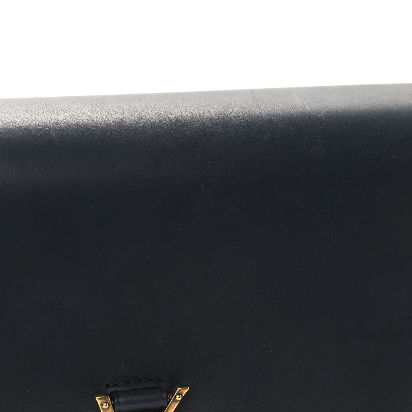 Smooth Calfskin Monogram Medium Kaia Satchel Deep Marine