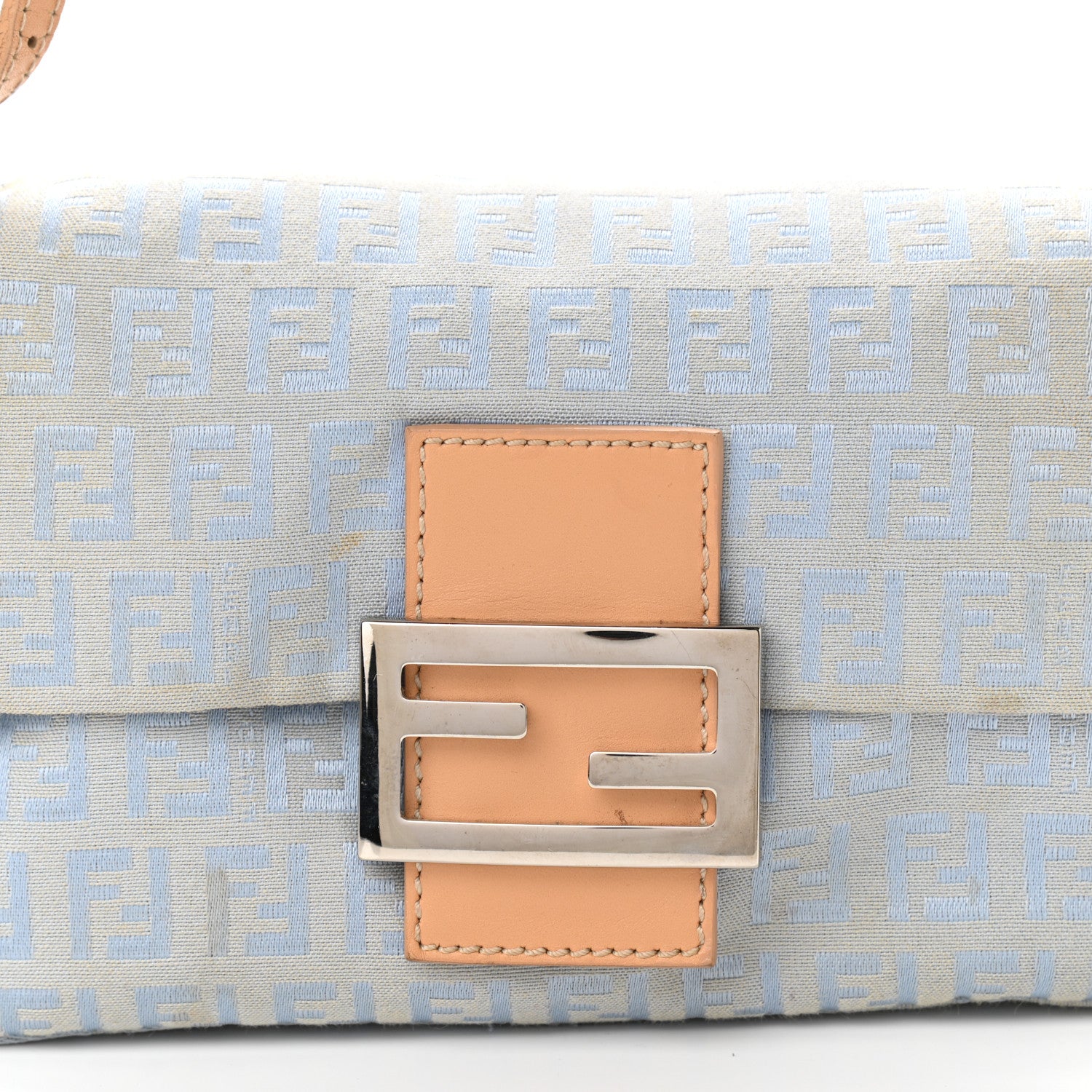 Fendi Zucchino Mini Mama Baguette Blue 7 of 9