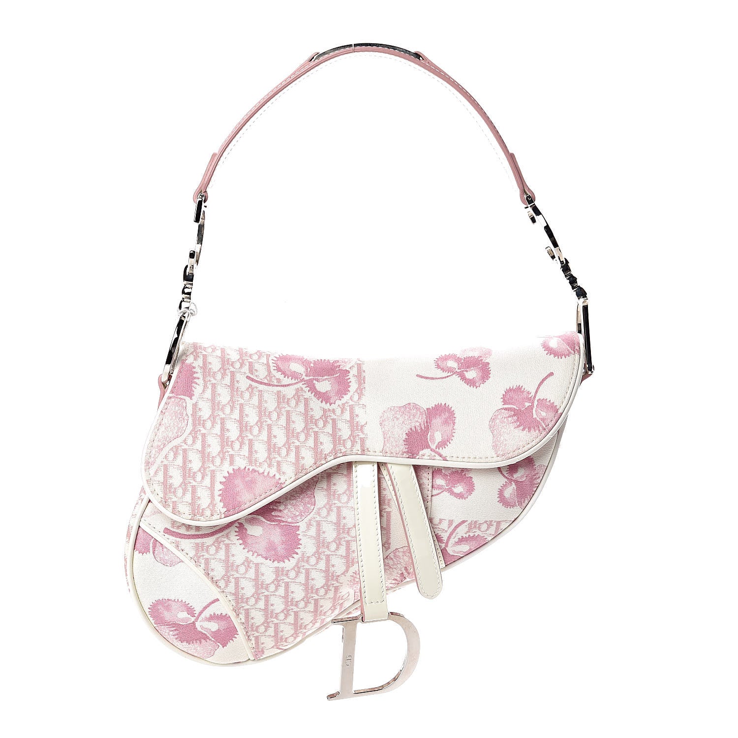 Christian Dior Monogram Floral Saddle Bag Pink 1 of 9