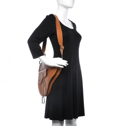 Christian Dior Calfskin Saddle Bag Tan 2 of 7
