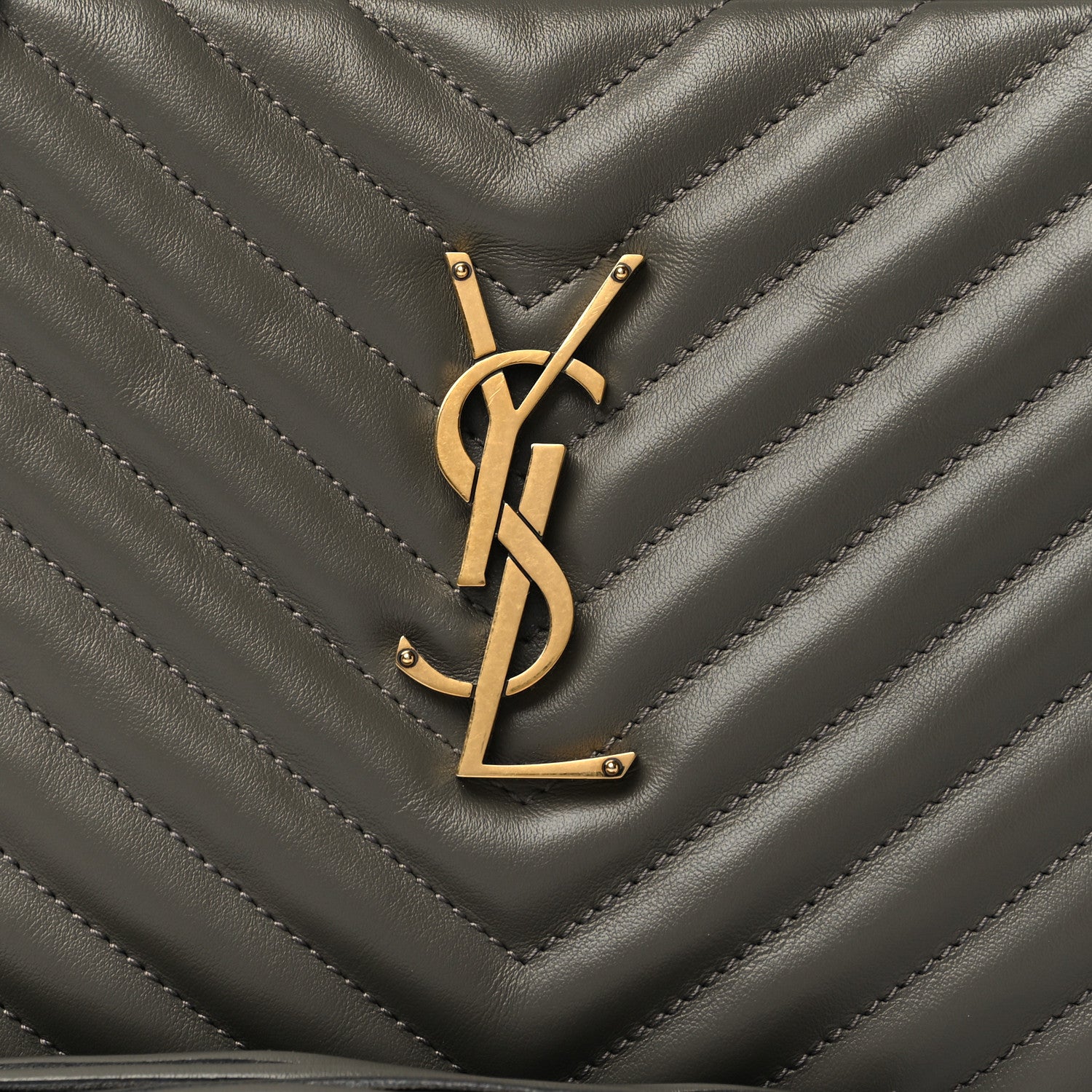Saint Laurent Calfskin Matelasse Monogram Lou Camera Bag Military Olive 8 of 10