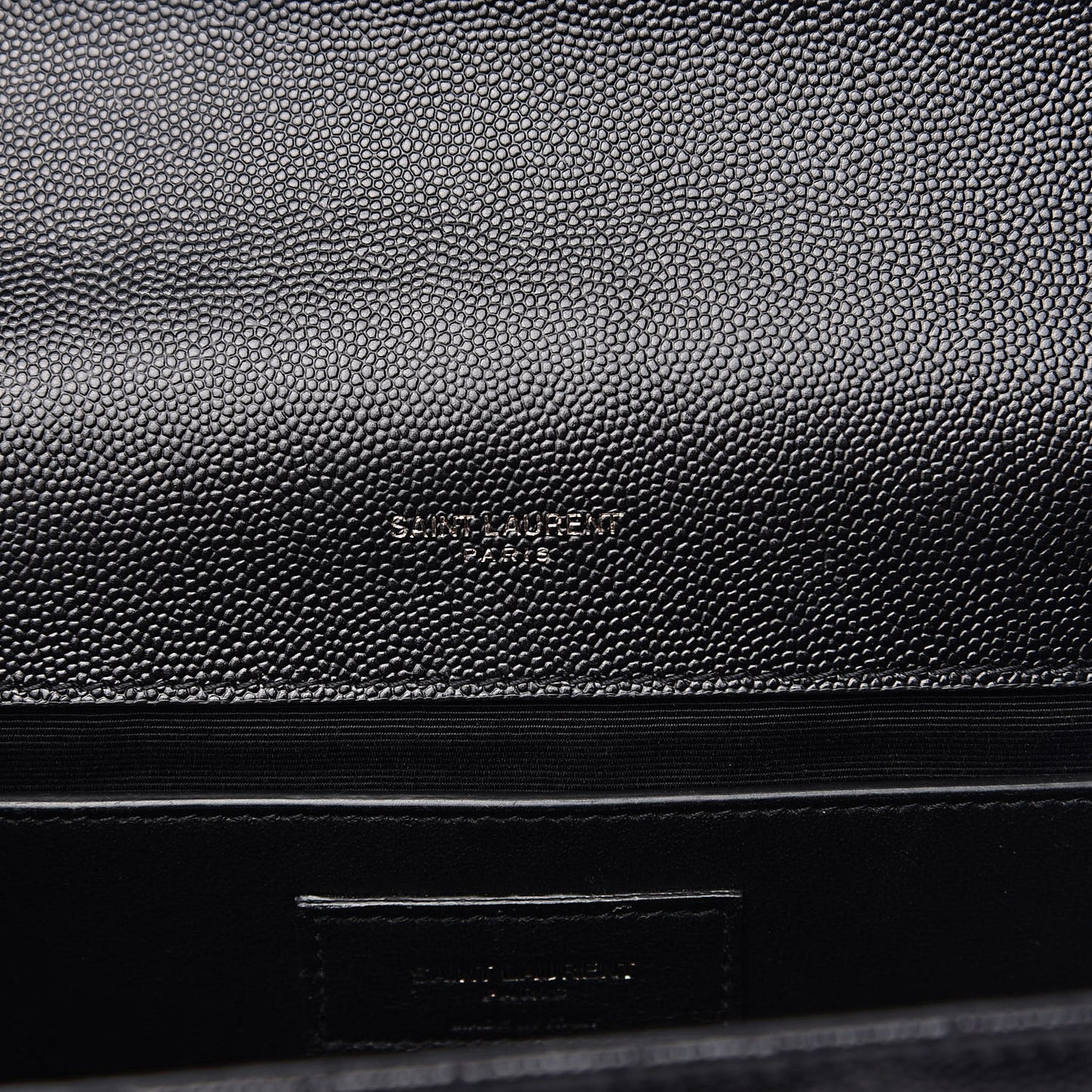 Grain De Poudre Textured Mixed Matelasse Triquilt Medium Monogram Satchel Black