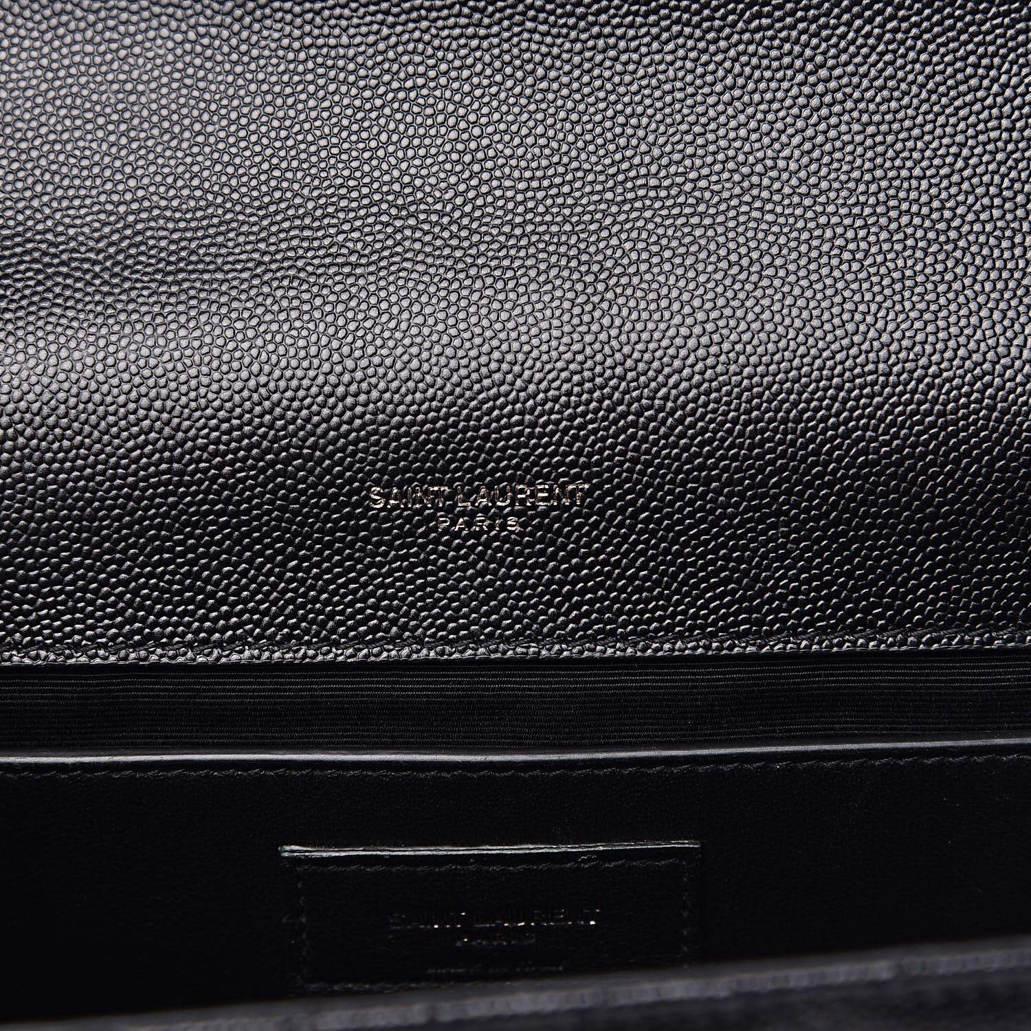 Saint Laurent Grain De Poudre Textured Mixed Matelasse Triquilt Medium Monogram Satchel Black 6 of 10