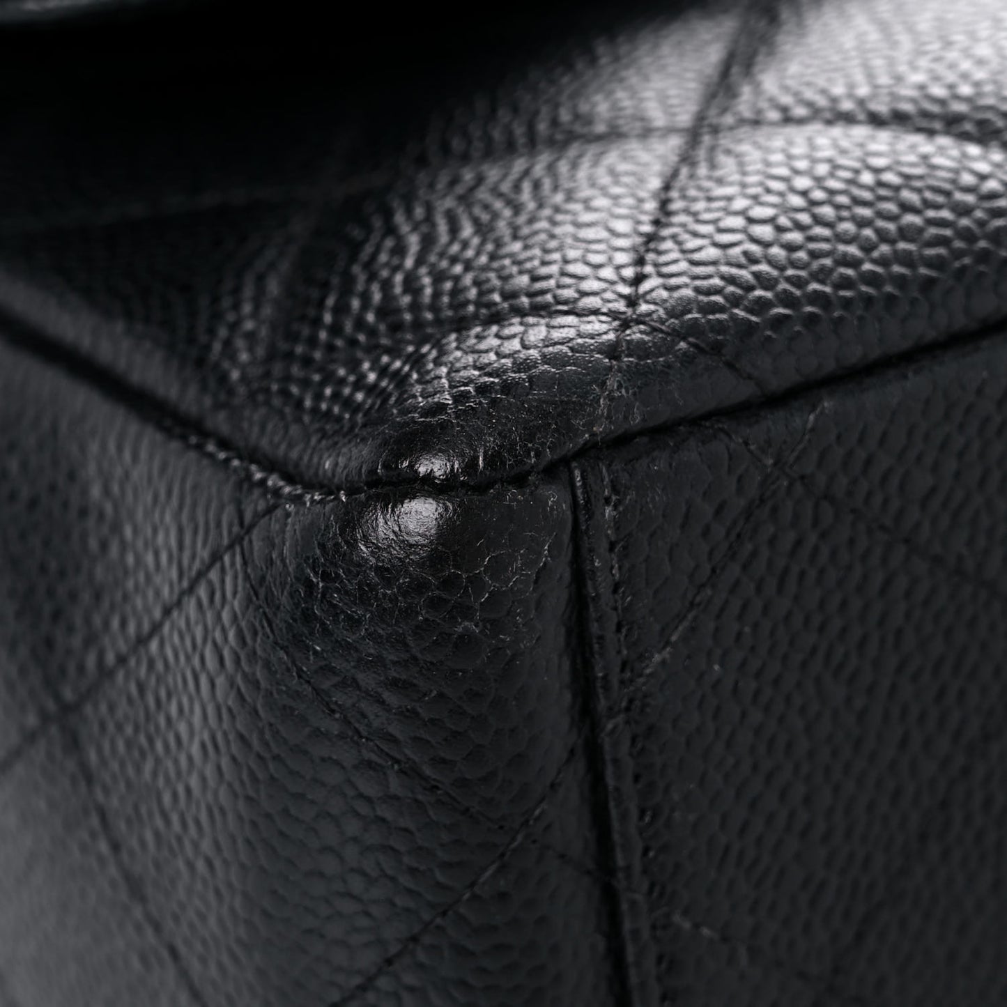 Caviar Quilted Maxi Double Flap Black