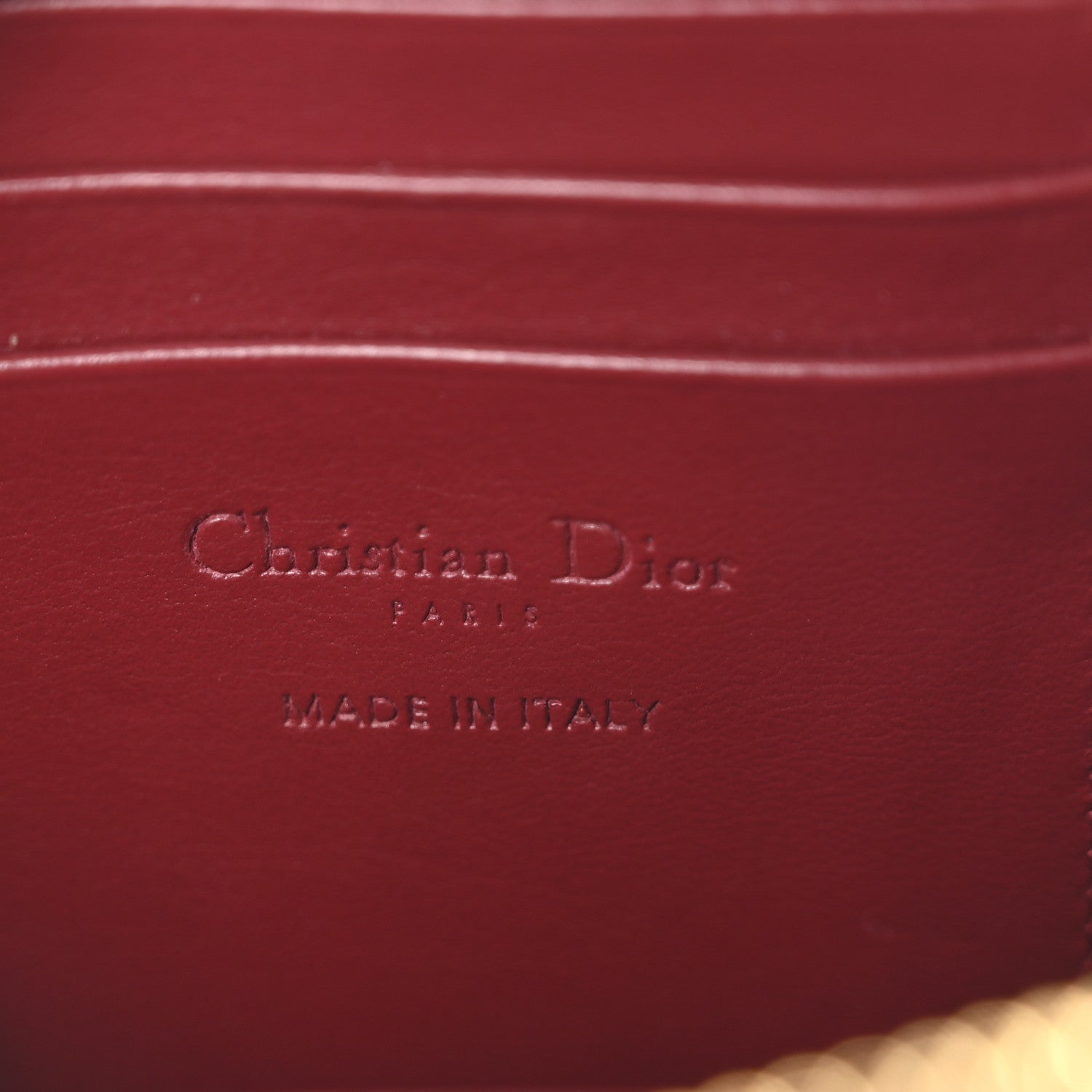 Christian Dior Patent Cannage Lady Dior Phone Holder Red 6 of 9