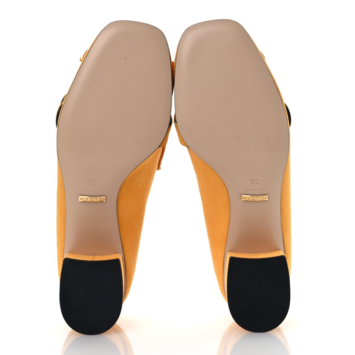 Kid Scamosciato GG Marmont Fringe 50mm Loafer Pumps 38 Crystal Copper