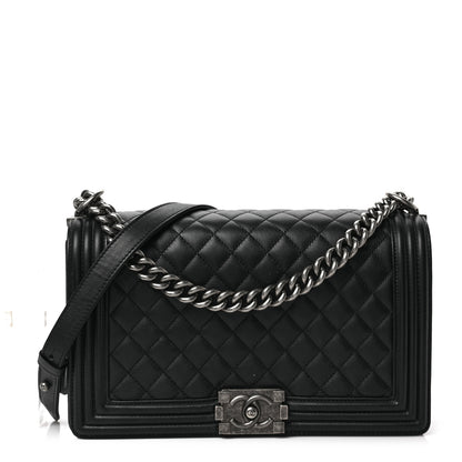 Chanel Calfskin Quilted New Medium Boy Flap Black 1 of 8
