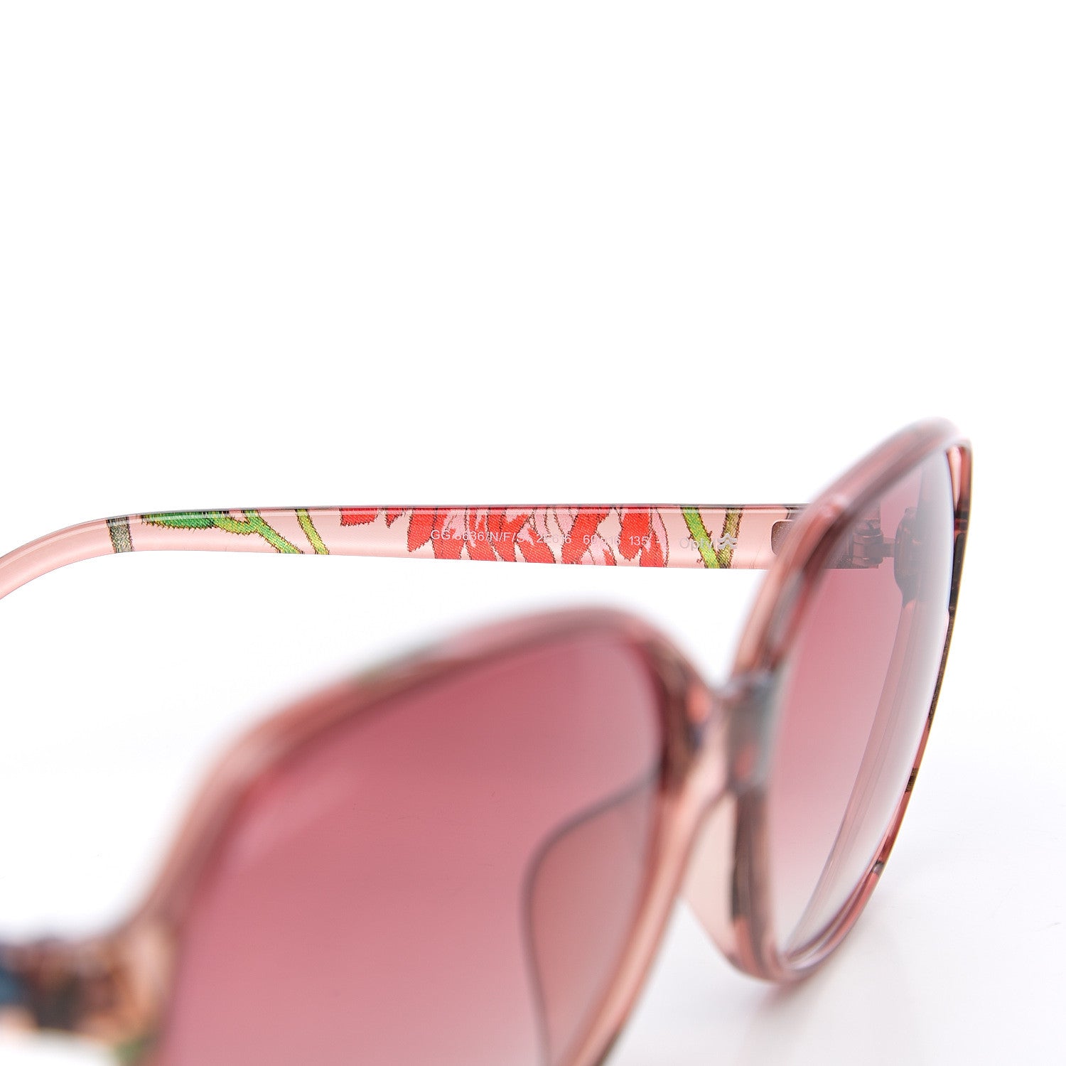 Gucci Round Floral Print Sunglasses GG3636 Pink 5 of 8