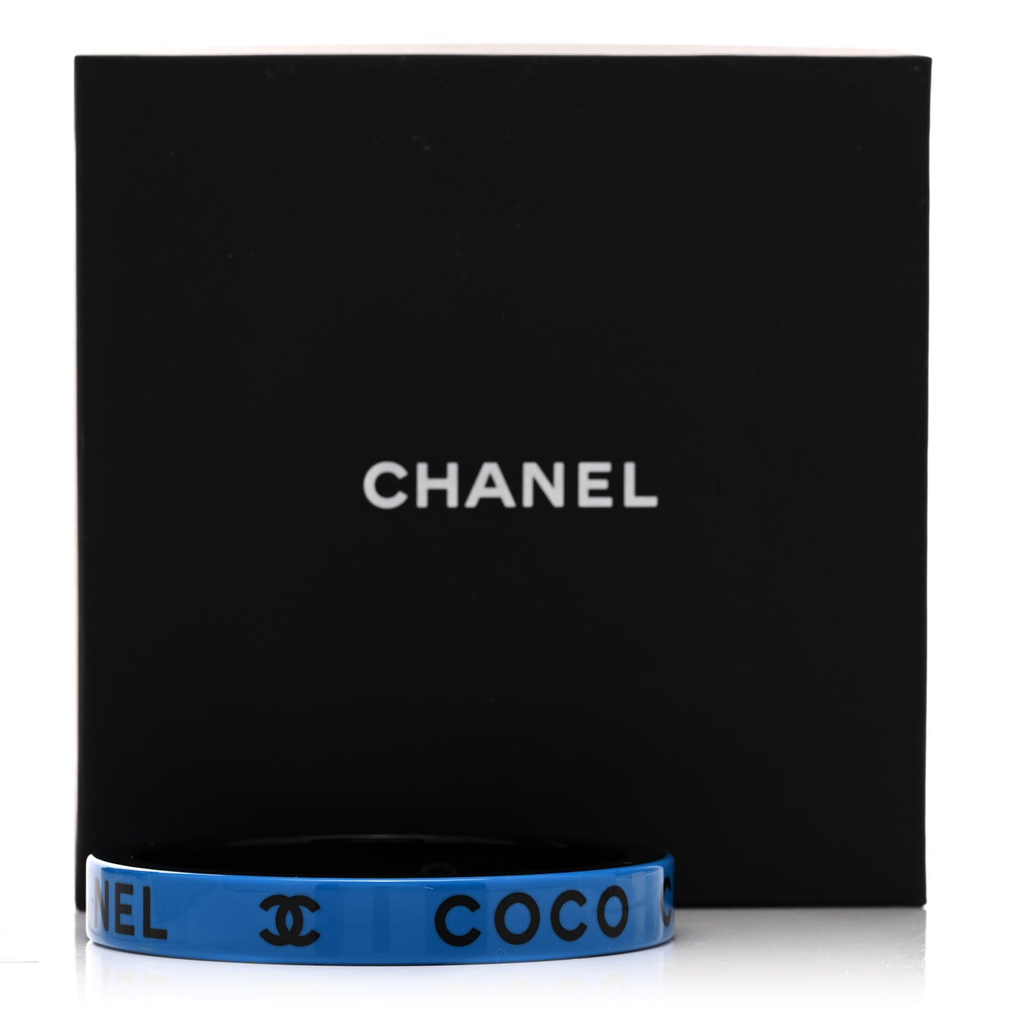 Resin Logo Bangle Bracelet Blue Black