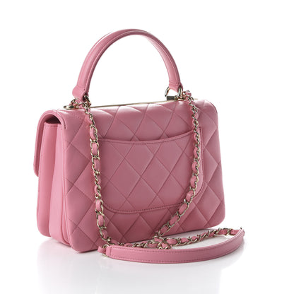 Chanel Lambskin Quilted Small Trendy CC Flap Dual Handle Bag Pink 3 of 11