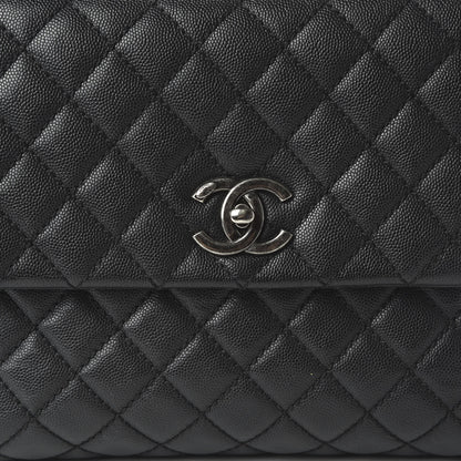 Chanel Caviar Quilted Medium Coco Handle Flap Black 10 of 11