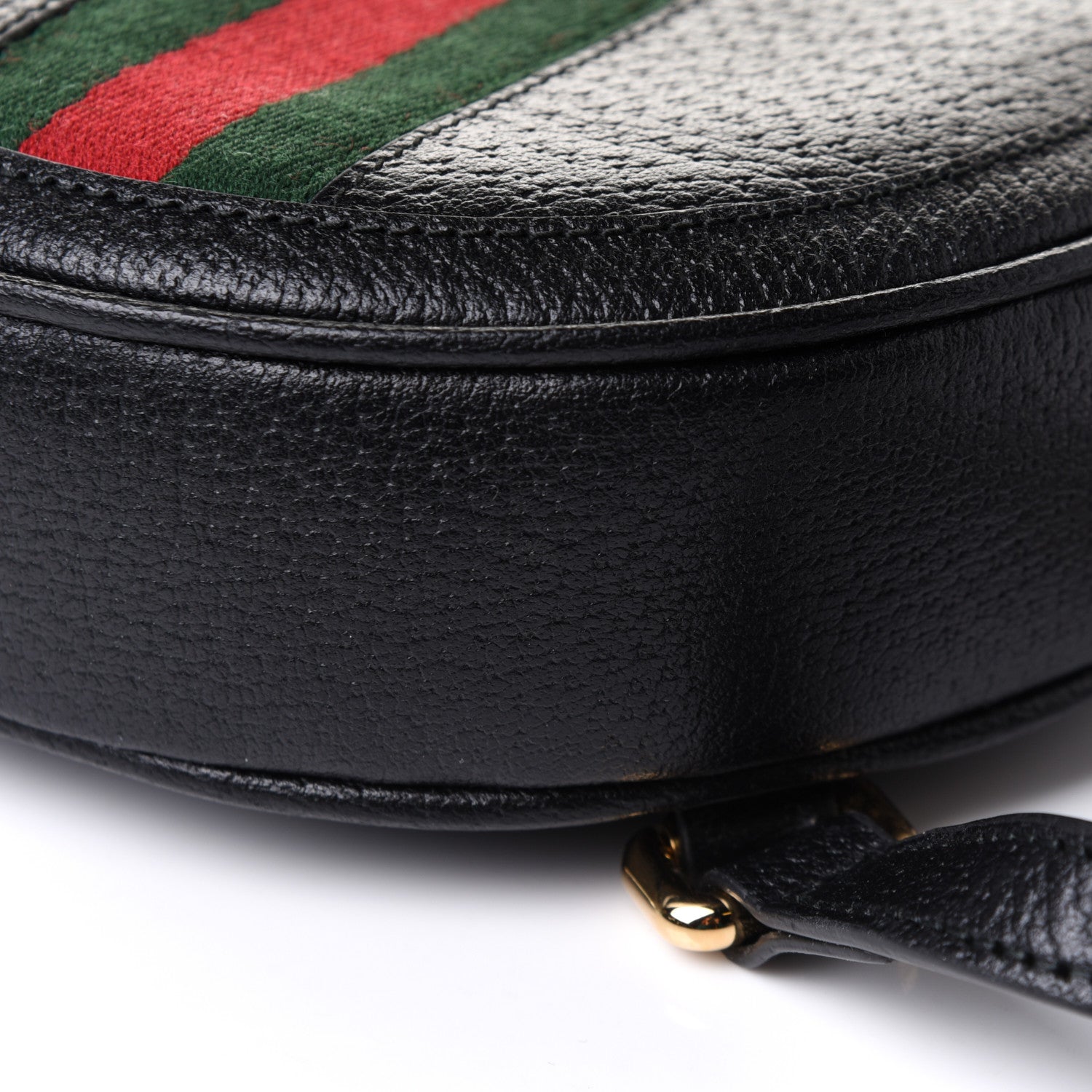 Gucci Grained Calfskin Web Mini Ophidia Round Backpack Black 9 of 10