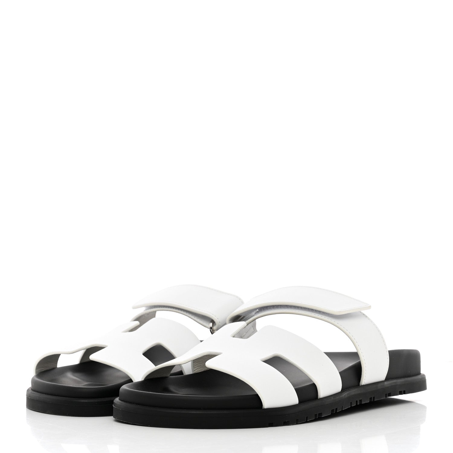 Hermes Calfskin Womens Chypre Sandals 39 White 3 of 15