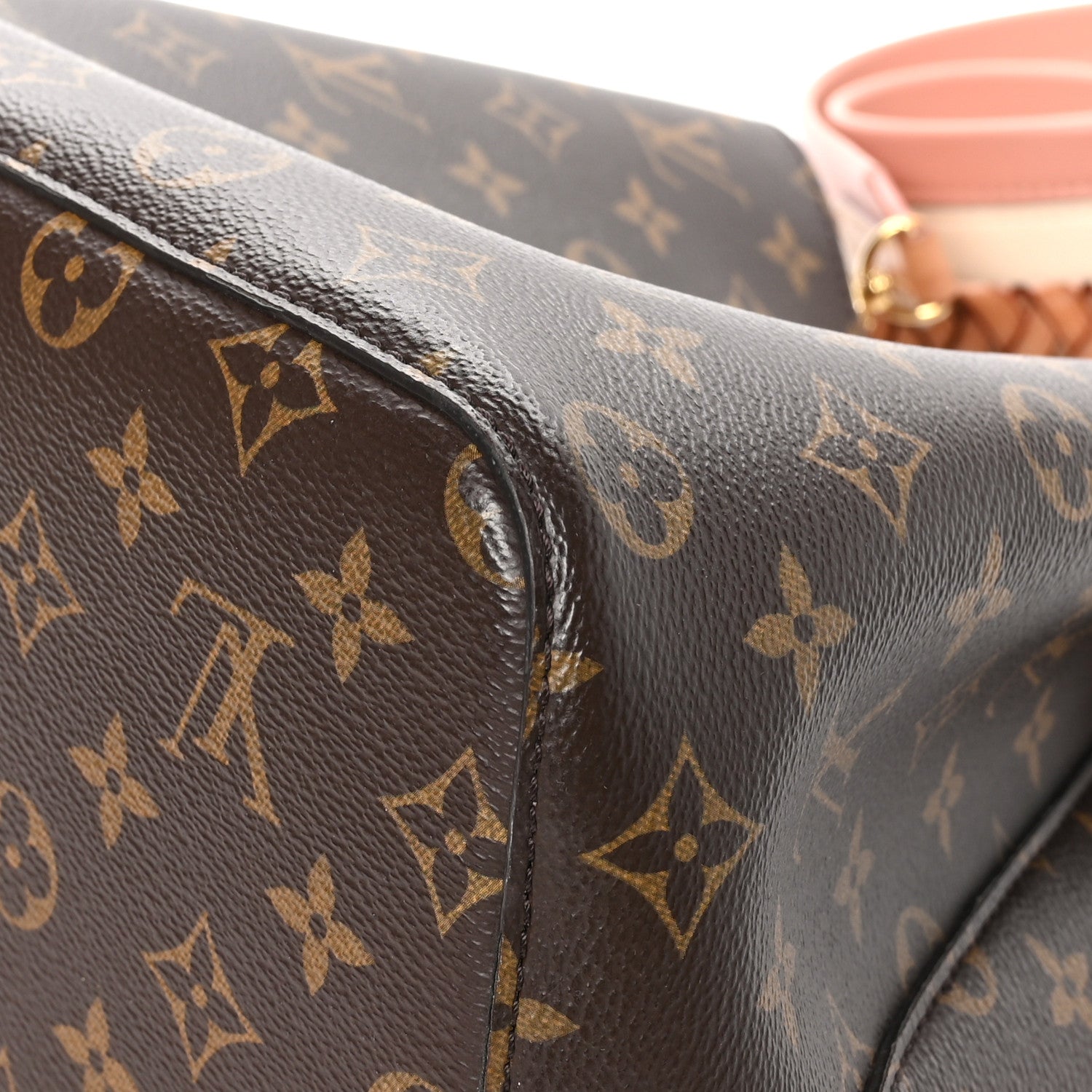 Louis Vuitton Monogram Braided Neonoe MM Peach Cream 12 of 14